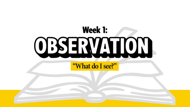 Methods - Week 1, Observation